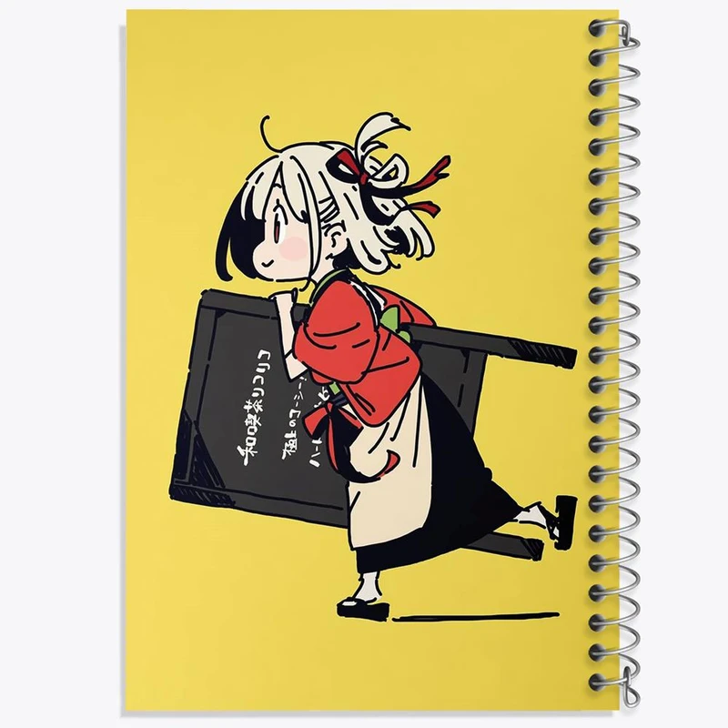 دفتر مشق 100 برگ خندالو طرح چیساتو انیمه لیکوریس ریکویل Lycoris Recoil کد 22992