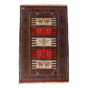 گلیم دستبافت دو متری مدل سفره کردی کد 4020464