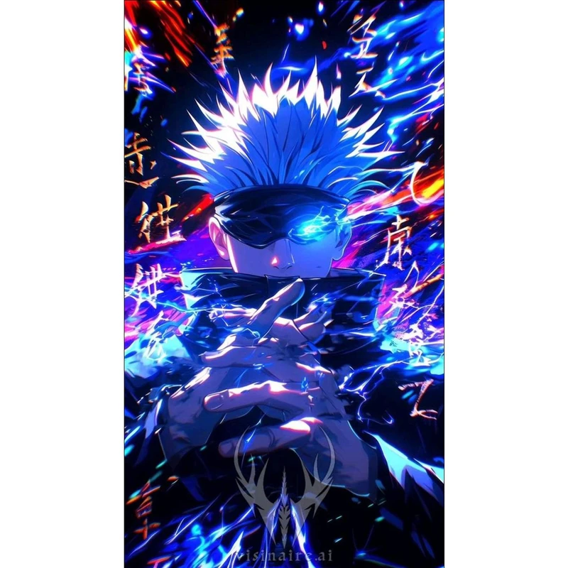 پوستر بوم استیکر طرح انیمه Jujutsu Kaisen مدل Gojo Satoru کد P85