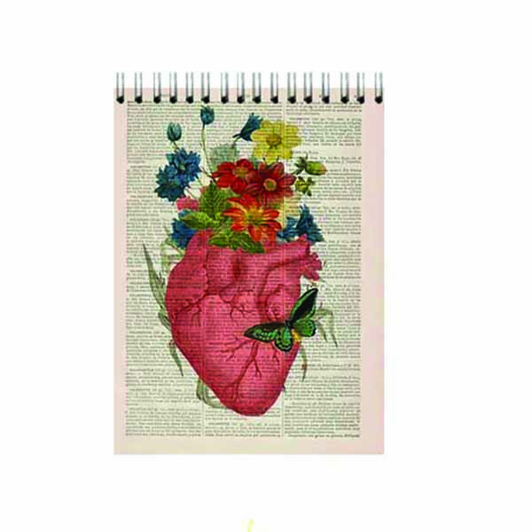 دفتر شطرنجی 100 برگ مدل قلب