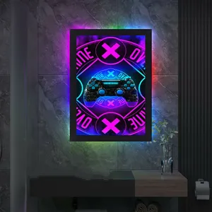 تابلو نوری گیم دکور طرح game pad مدل مولتی کالر