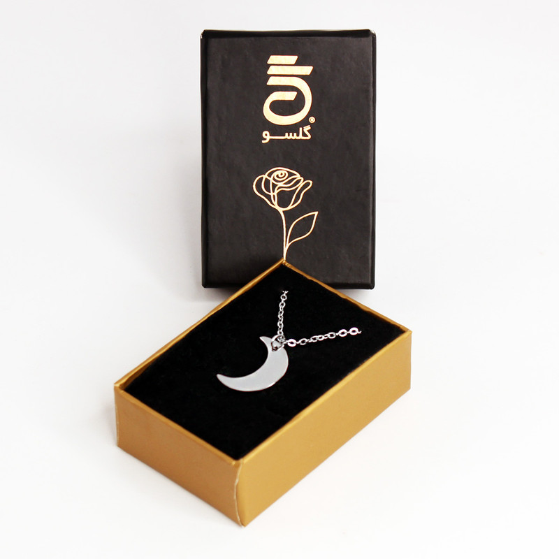 گردنبند زنانه گلسو مدل ماه استیل گردنبند زنانه گلسو مدل ماه استیل