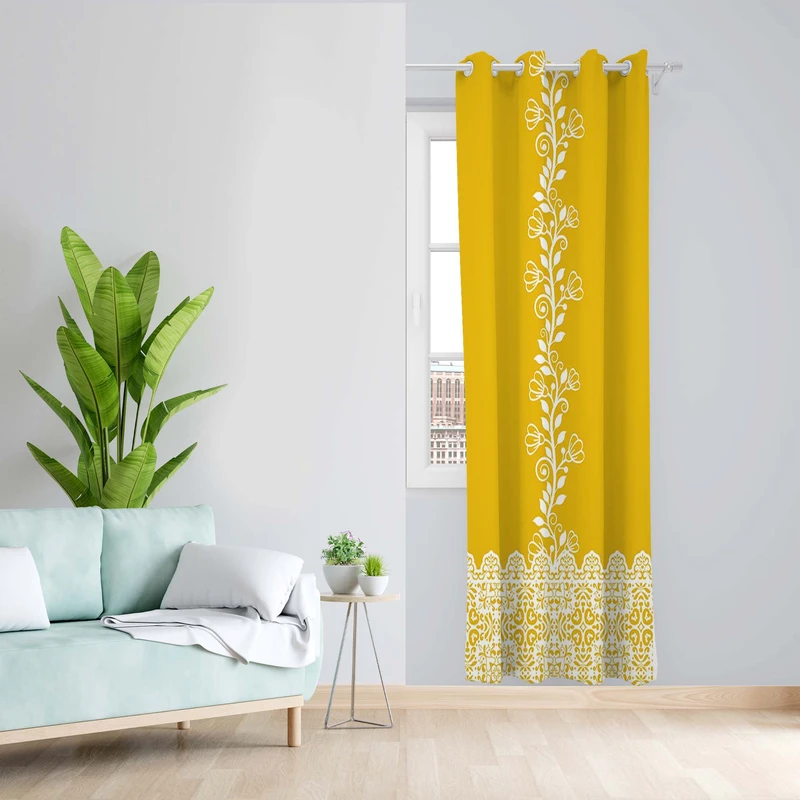 پرده طرح گلدار مدل مخمل پانچی کد 5459L z سایز 140x200 سانتی متر