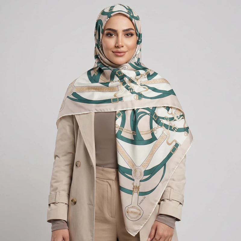 روسری زنانه آنالیا مدل ابریشم لوکس کد 10223