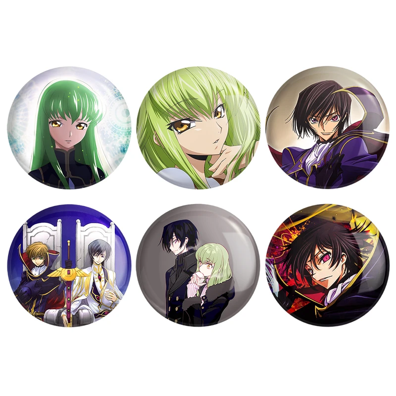 مگنت خندالو طرح انیمه کد Geass کد 589B مجموعه 6 عددی