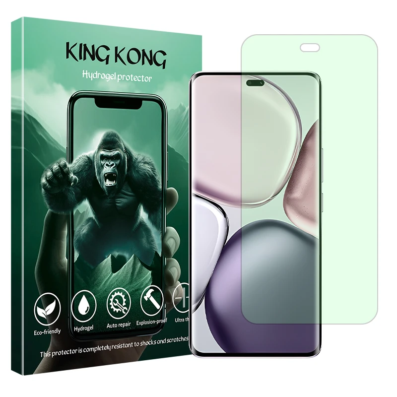 محافظ صفحه نمایش آنتی گرین کینگ کونگ مدل هیدروژلی مناسب برای گوشی موبایل آنر X9c