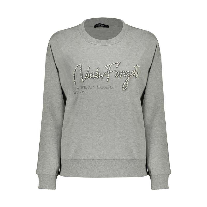 سویشرت زنانه ال سی وایکیکی مدل 0W91026Z8-D5C-GREYMELANGE