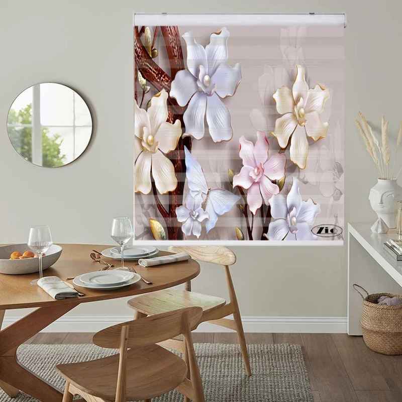 پرده زبرا زیو کد 3D1193 سایز 150x150 سانتی متر