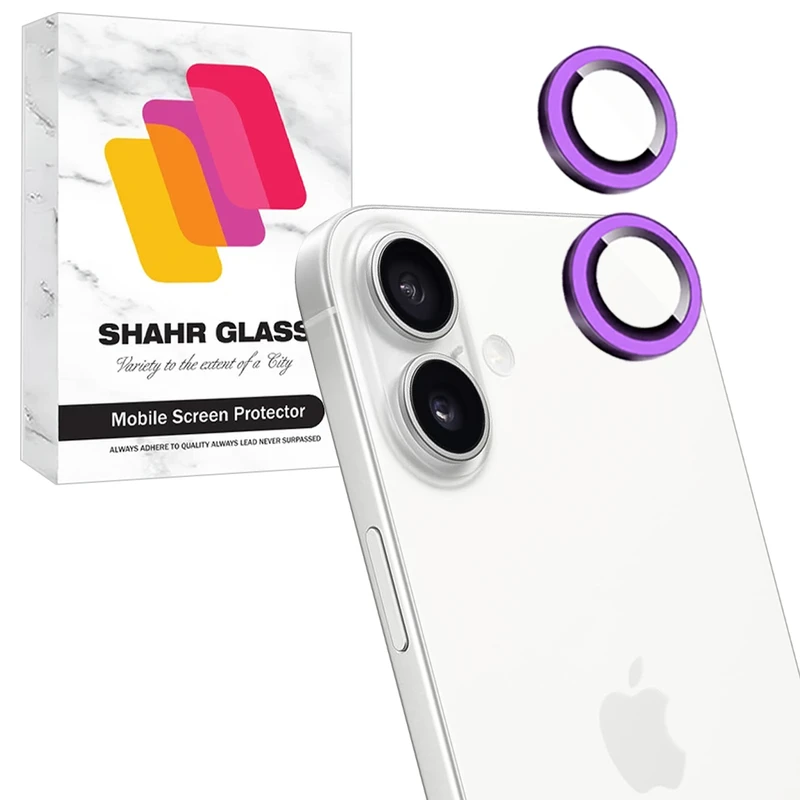 محافظ لنز دوربین شیشه‌ای شهر گلس مدل SHLZS مناسب برای گوشی موبایل اپل iPhone 16