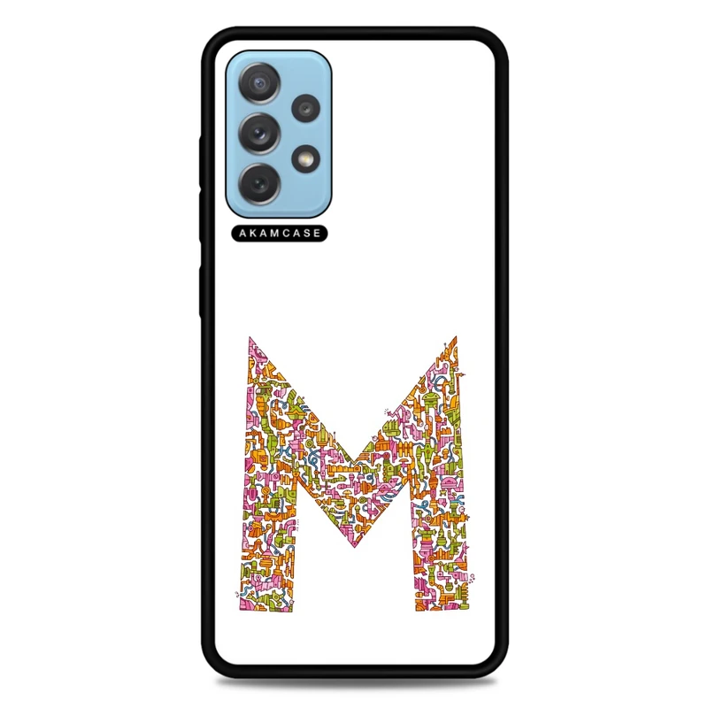 کاور آکام مدل AMC-WSGA72-ALPHADOODLEBET-13 مناسب برای گوشی موبایل سامسونگ Galaxy A72