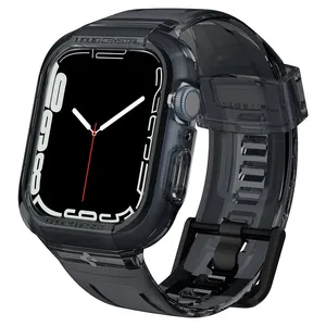 بند اسپیگن مدل Liquid Crystal Pro مناسب برای اپل واچ 44/45 میلی متری