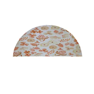   پادری مدل نیم دایره طرح گل کد 9339 سایز 90×45 سانتی متر