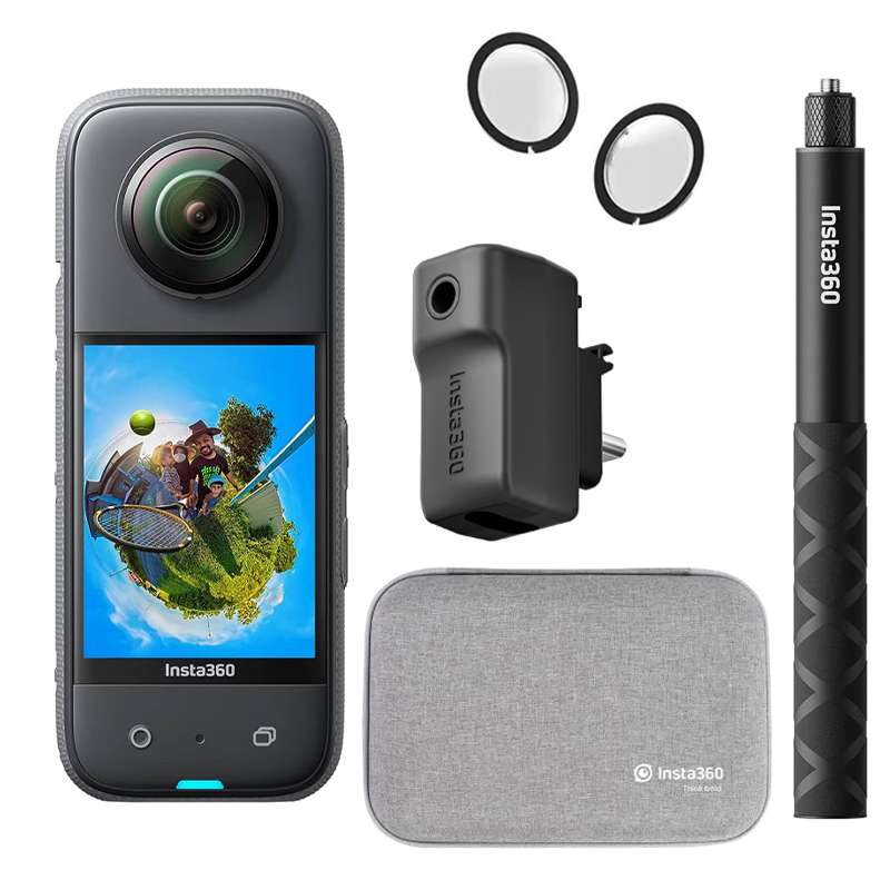 دوربین فیلم برداری ورزشی اینستا 360 مدل insta360 x3 به همراه لوازم جانبی دوربین فیلم برداری ورزشی اینستا 360 مدل insta360 x3 به همراه لوازم جانبی