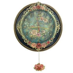 ساعت دیواری دست نگار مدل گل کد 38-38