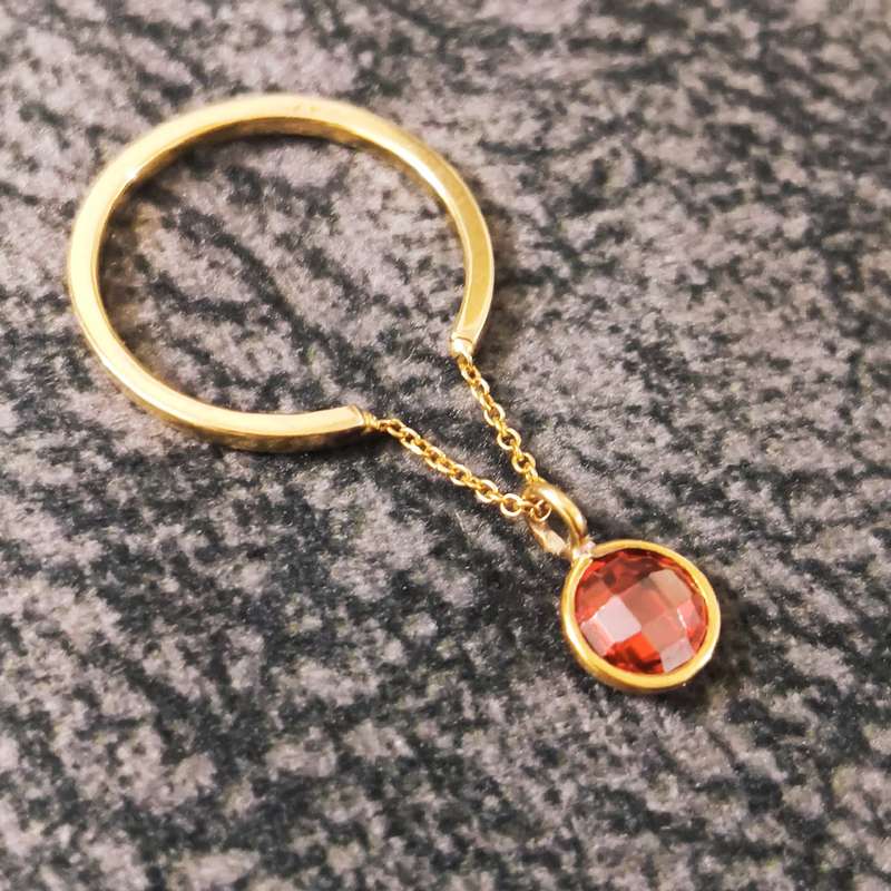  انگشتر طلا 18 عیار زنانه قیراط طرح مارکو دایره کد GH1568