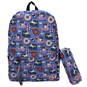 کوله پشتی ساراسا هوم طرح دونات مدل Donat 03 به همراه جامدادی 