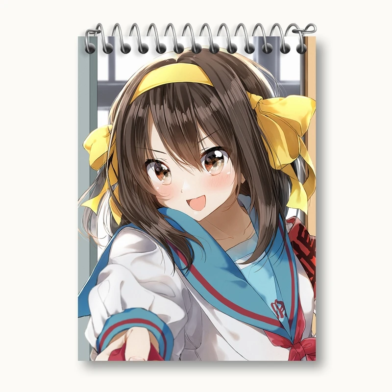 دفتر یادداشت 50 برگ خندالو مدل انیمه ناپدید شدن هاروهی سوزومیا کد 24306