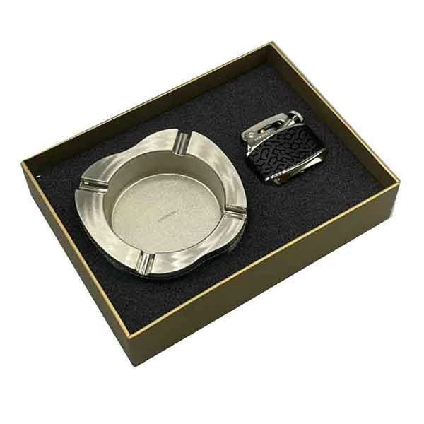 ست هدیه فندک و زیرسیگاری بنزینی آنست مدل اتوماتیک