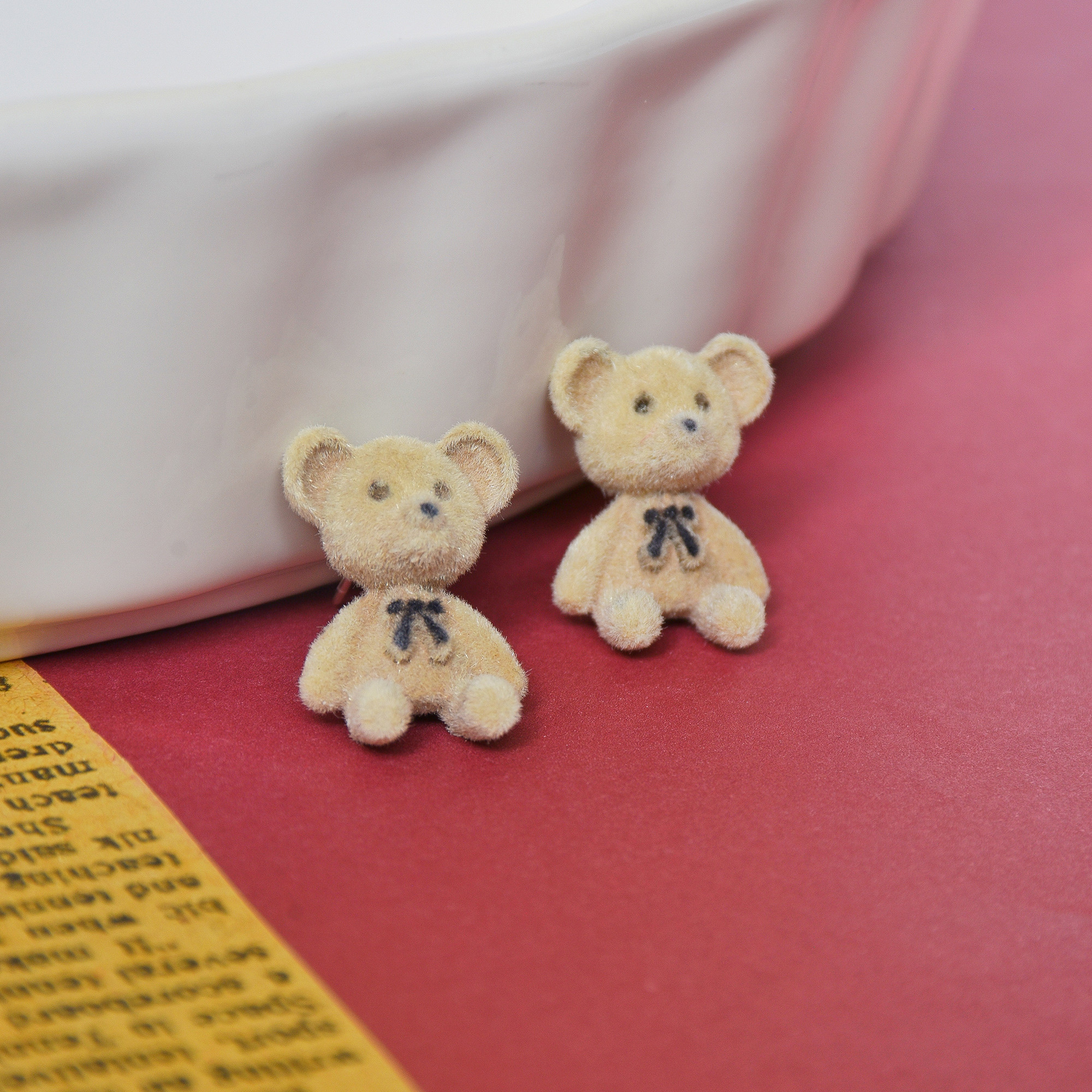 گوشواره دخترانه مدل عروسکی خرسی کد CR1 گوشواره دخترانه مدل عروسکی خرسی کد CR1