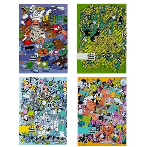 دفتر مشق 100 برگ برکه مدل چسبی کد 3100 بسته 4 عددی