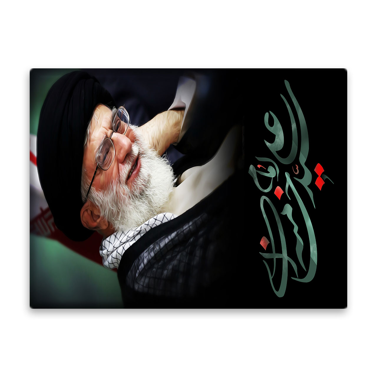 کاشی اطلس آبی طرح امام علی خامنه ای   مدل T5295