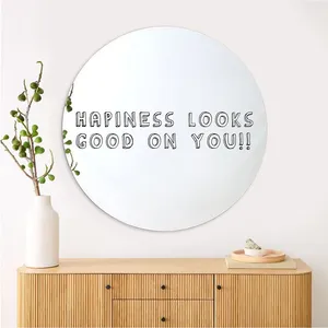 آینه مدل MR-230 طرح متن انگیزشی HAPPINESS LOOKS GOOD