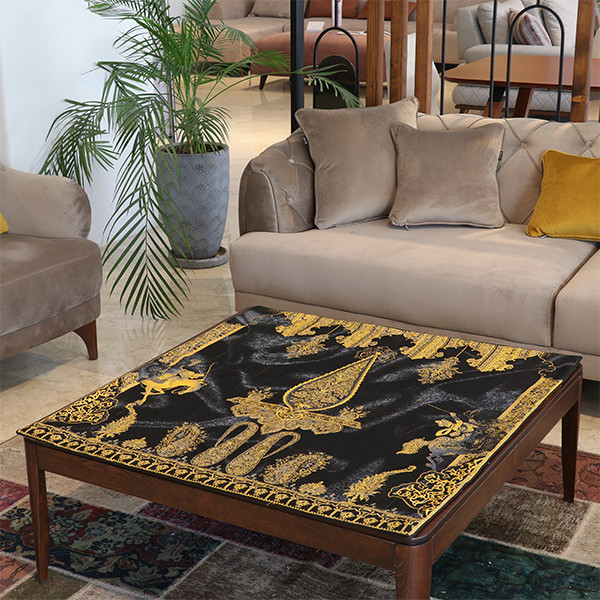 رومیزی ترمه حسینی مدل چوگان
