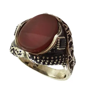 انگشتر نقره مردانه سلین کالا مدل عقیق کد 32