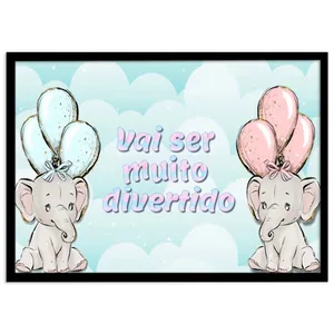 استیکر و تابلو کودک و نوزاد بکلیت طرح فیل مدلs-2027