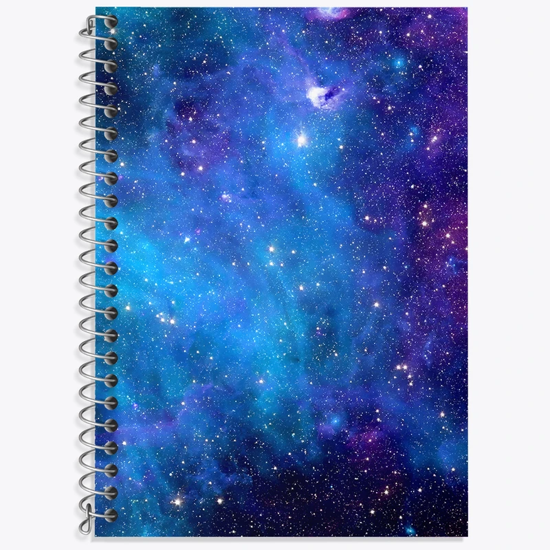 دفتر زبان 50 برگ خندالو مدل دو خط طرح کهکشان کد N5407