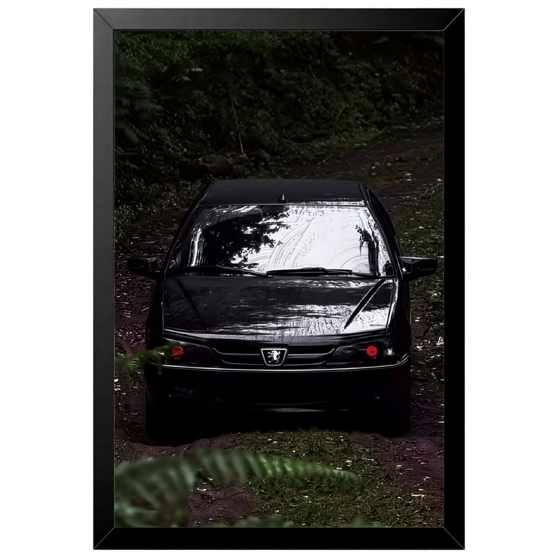 تابلو بکلیت طرح ماشین و خودرو پژو پارس (پرشیا) مدل B-po2129 فریم مشکی