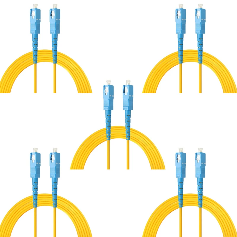 پچ کورد فیبر نوری مدل SC-UPC طول 2متر بسته 5 عددی  