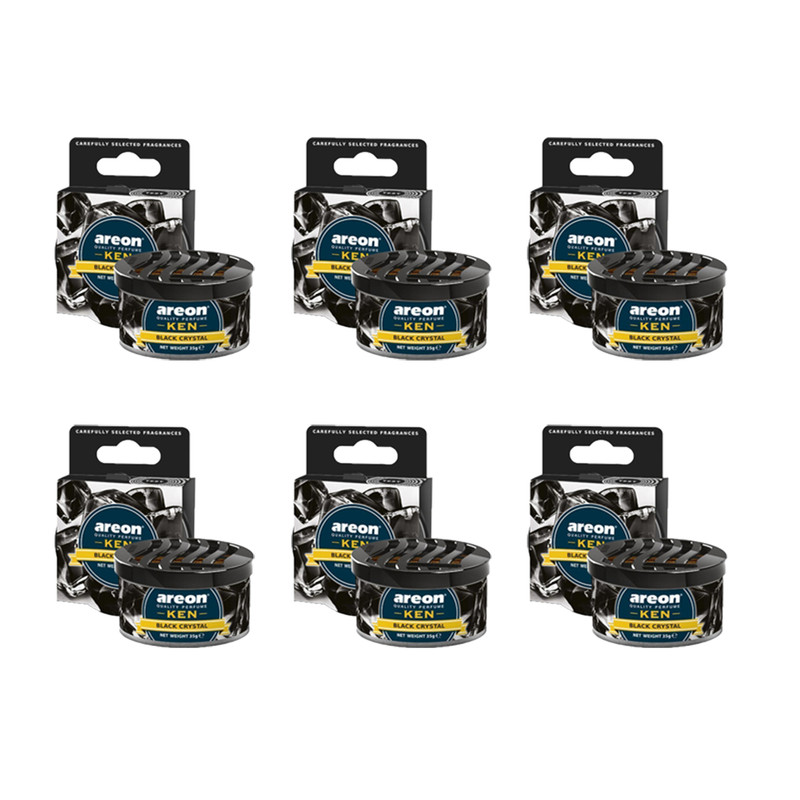 خوشبوکننده کنسروی خودرو آرئون مدل KEN BLACK CRYSTAL مجموعه 6 عددی