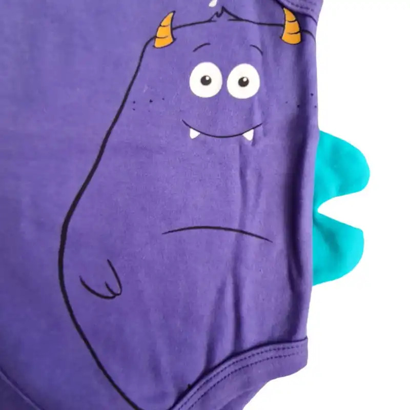 ست تاپ و بادی نوزادی طرح هیولا