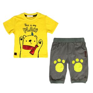 نقد و بررسی ست تی شرت و شلوارک بچگانه طرح خرس کد 54 رنگ زرد توسط خریداران