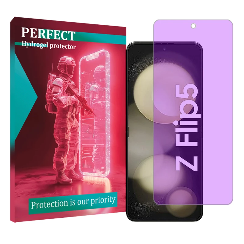 محافظ صفحه نمایش ضد اشعه بنفش پرفکت مناسب برای گوشی موبایل سامسونگ Galaxy Z Flip5