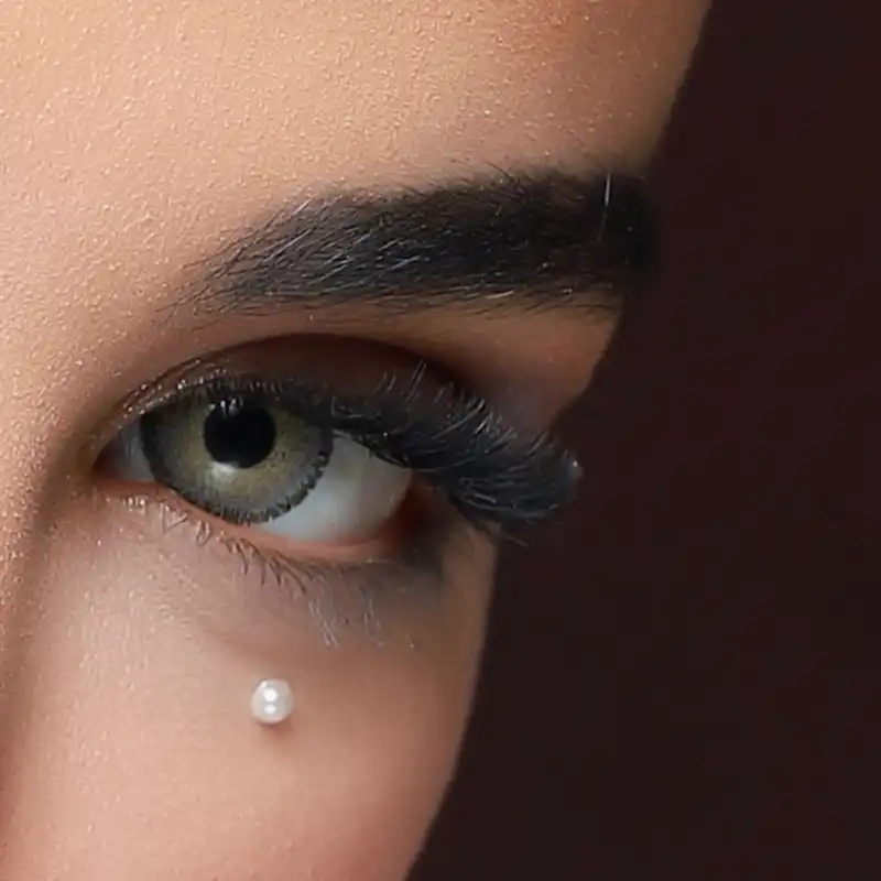 لنز چشم رویال ویژن کد 355 رنگ خاکستری سبز عسلی دور دار