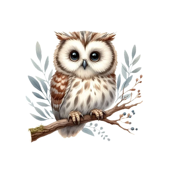 استیکر پارچه و لباس پاد آفرین طرح جغد کد 1307