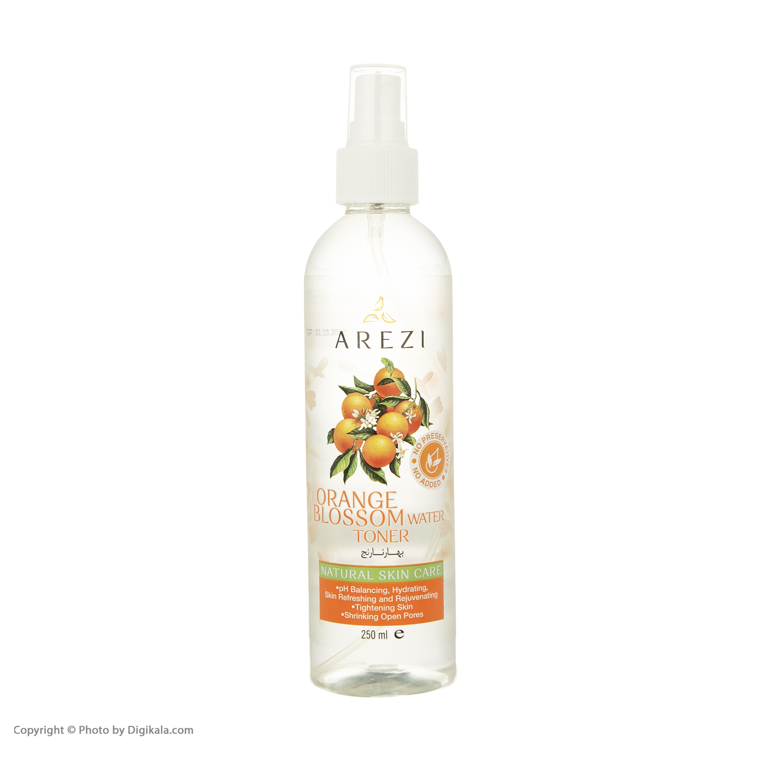تونر صورت عارضی مدل Citrus aurantium حجم 250 میلی لیتر