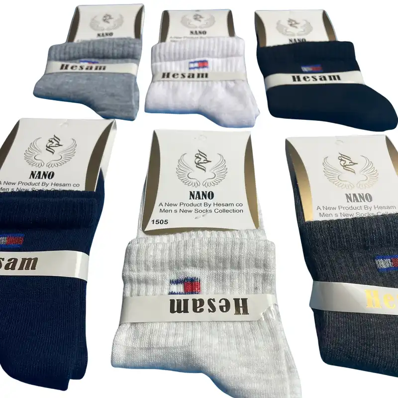 جوراب ورزشی مردانه مدل NP601 مجموعه 6 عددی