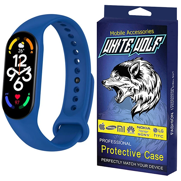 بند وایت ولف مدل WB-Silic مناسب برای مچ بند هوشمند شیائومی Mi Band 7