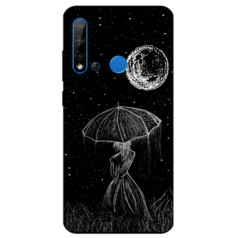کاور مگافون طرح دختر و ماه مدل 1369 مناسب برای گوشی موبایل هوآوی P20 Lite 2019 / Nova 5i