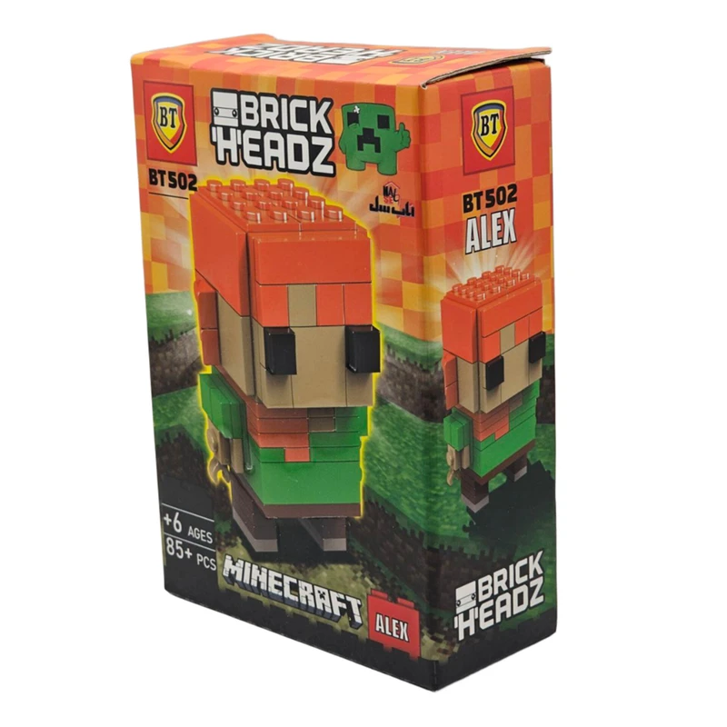 ساختنی 85 تکه ناب سل مدل  ماینکرافت الکس طرح  MINECRAFT ALEX 85PCS کد BT502