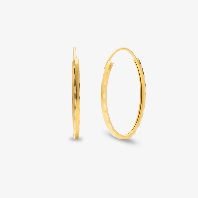گوشواره حلقه‌ای طلا 18 عیار زنانه مایا ماهک مدل ME1249
