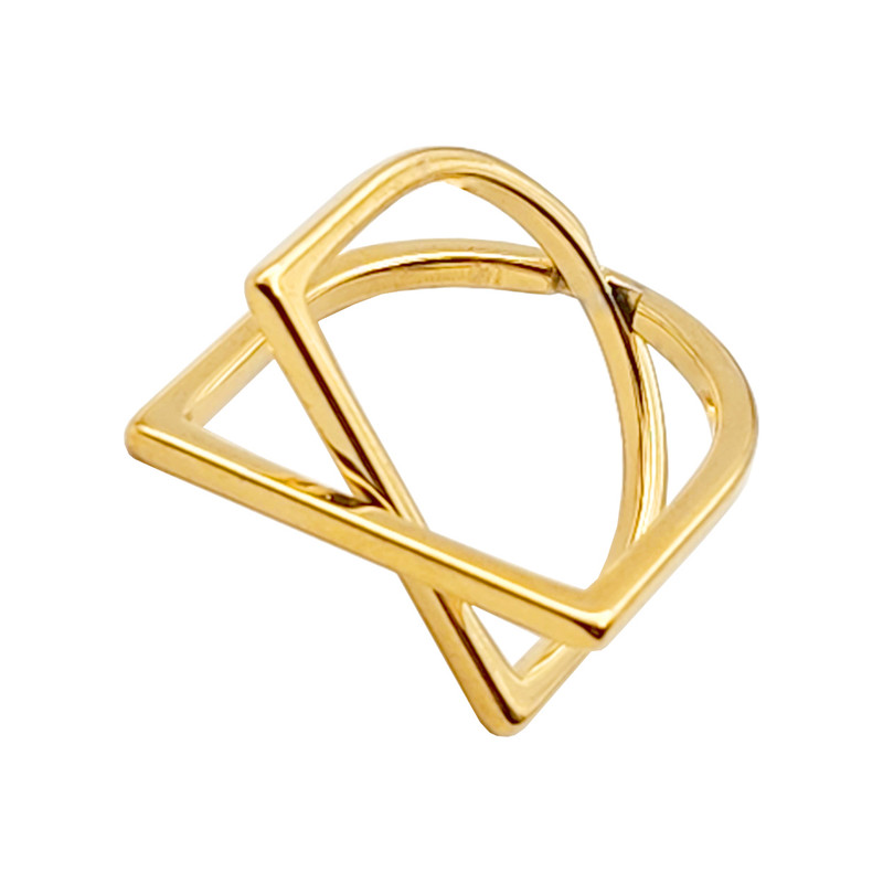 انگشتر زنانه مدل ضربدر کد RNG27GL