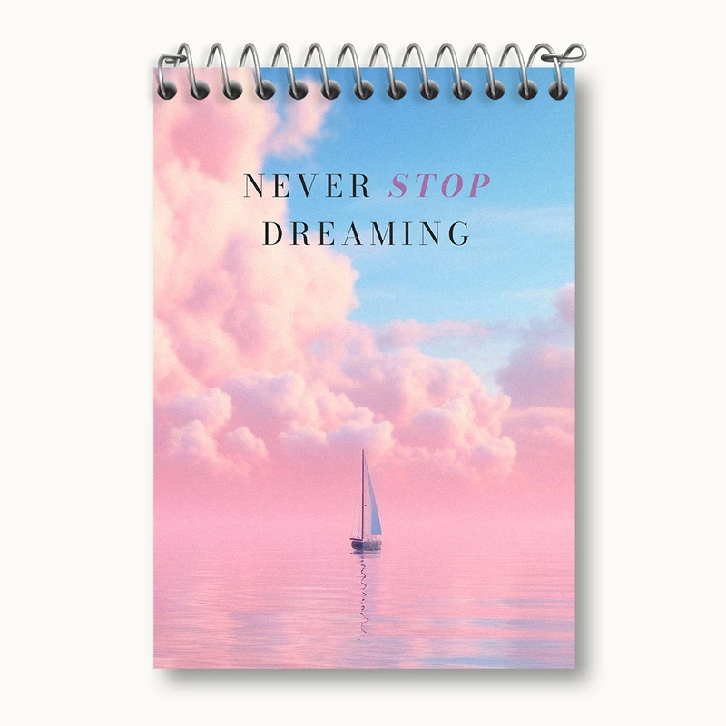 دفتر یادداشت 50 برگ خندالو طرح Never Stop Dreaming کد N2330