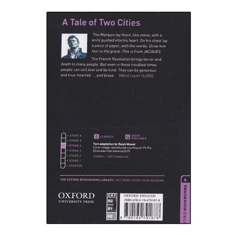 کتاب Oxford Bookworms A Tale Of Two Cities اثر Charles Dickens انتشارات الوندپویان