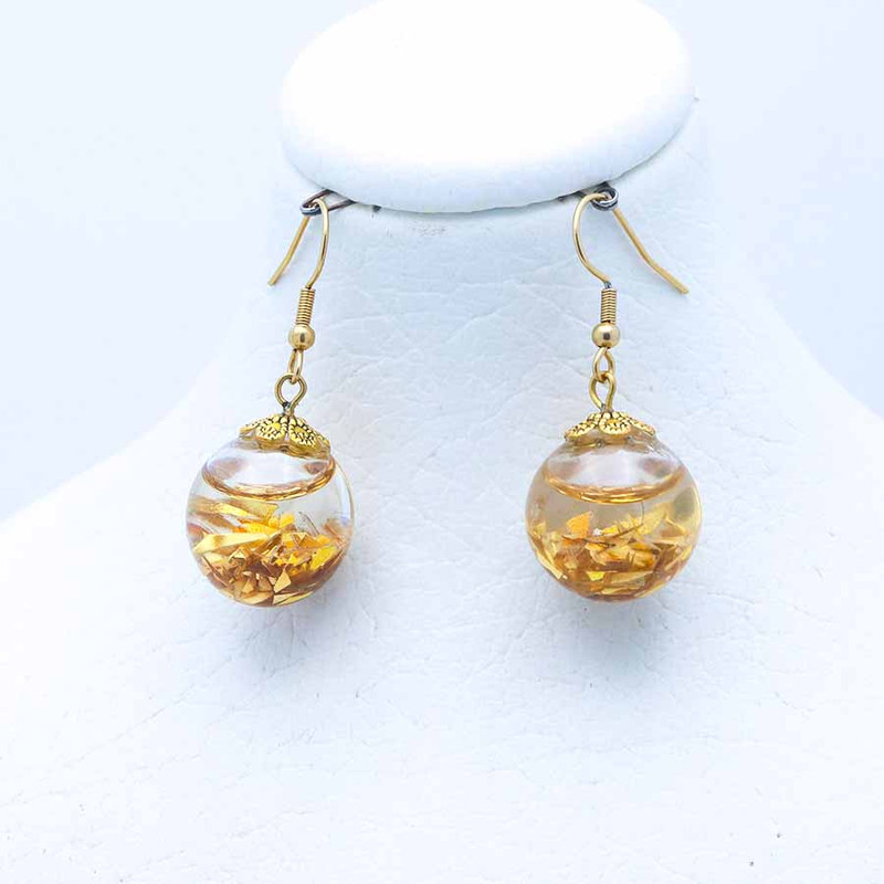 گوشواره زنانه آلتین هنر مدل گوی براده چتری