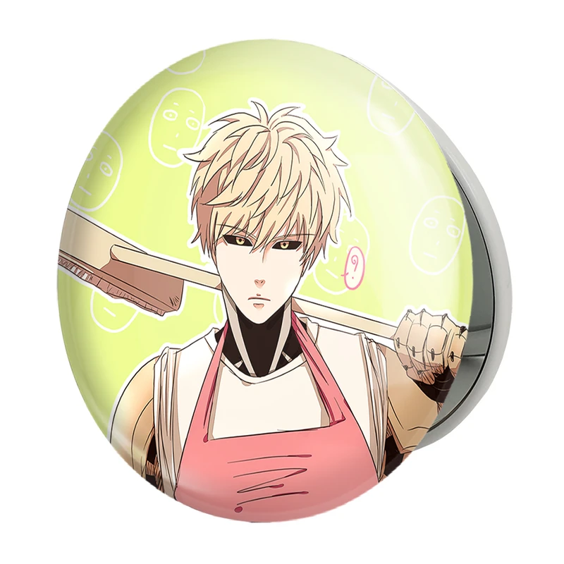 آینه جیبی خندالو طرح جنوس انیمه مرد تک مشتی One Punch Man مدل تاشو کد 11376 
