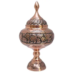 شکلات خوری قلمزنی مسی قهرمانی مدل گل و پرنده